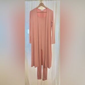 Bodysuit & Duster 2pc Pale Rose - Medium